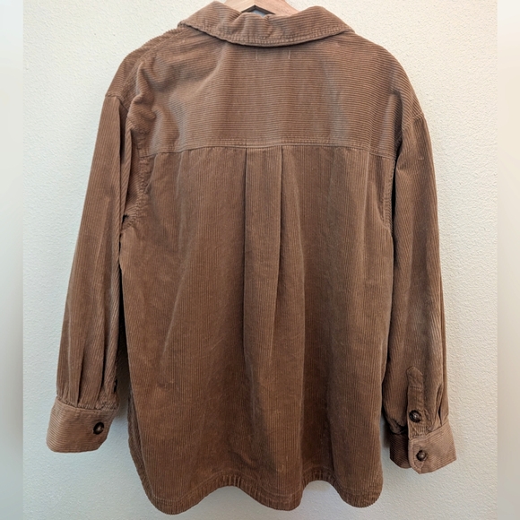 Madewell Womens Brown Utility Corduroy Button Up Shirt - Picture 5 of 6
